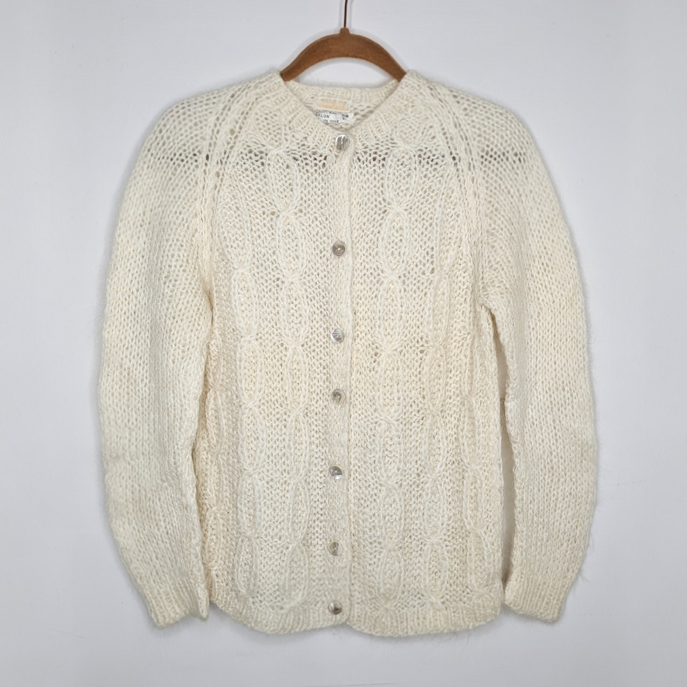 VTG 50s Italian Mohair Cardigan Sweater